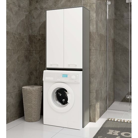 KÚPEĽŇA FIN 180 STĹP NAD PRÁČKU PLNÉ 2D - ŠEDÁ / BIELA