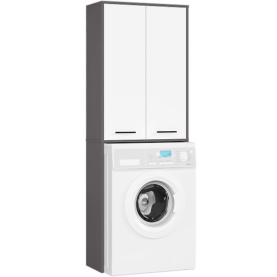 KÚPEĽŇA FIN 180 STĹP NAD PRÁČKU PLNÉ 2D - ŠEDÁ / BIELA