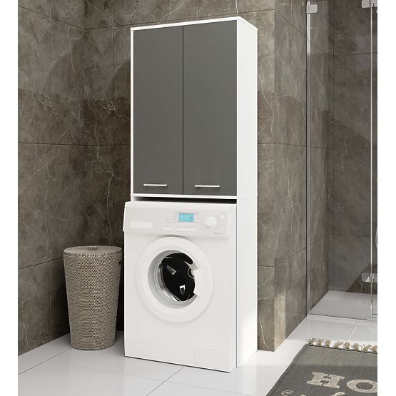 KÚPEĽŇA FIN 180 STĹP PRÁČKA PLNÉ 2D - BIELA / ŠEDÁ