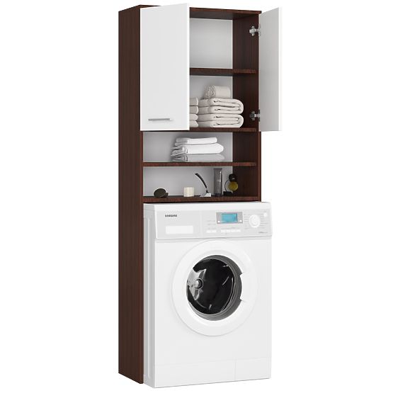 KÚPEĽŇOVÁ SKRINKA FIN NAD PRÁČKU WENGE / BIELA