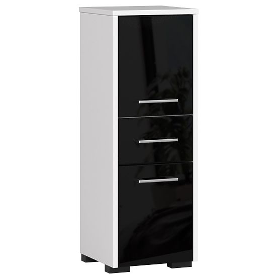 KÚPEĽŇOVÁ SKRINKA FIN STĹP 30 2D 1SZ 85cm PK ČIERNY LESK