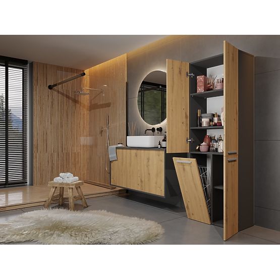 Kúpeľňová skrinka Nel 1K/DD ANTRACIT ARTISAN