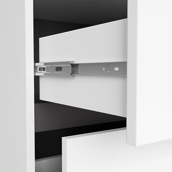 KÚPEĽŇOVÁ SKRINKA POD UMÝVADLO S OTVORMI VAMI W90 UM 2SZ 2P BIELA / GRAFITOVÁ SIVÁ