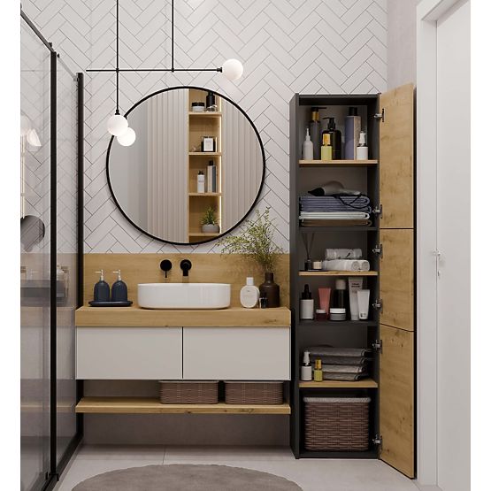 Kúpeľňová skrinka Sara S43 ANTRACIT ARTISAN