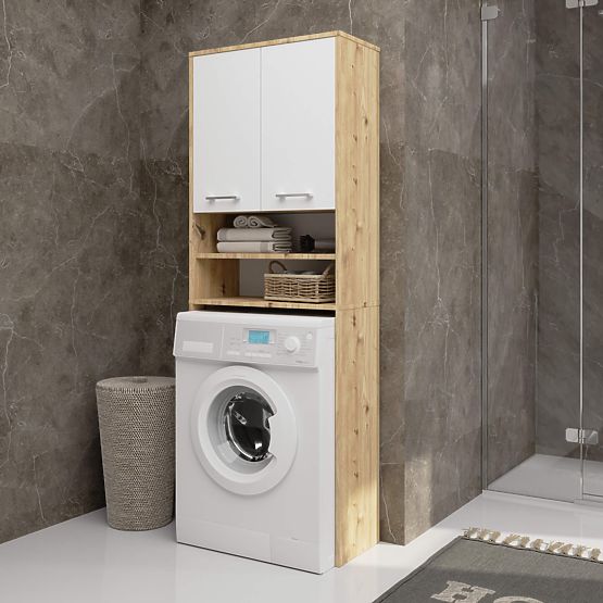 KÚPEĽŇOVÝ REGÁL FIN STĹP 2D PRÁČKA ARTISAN - BIELA