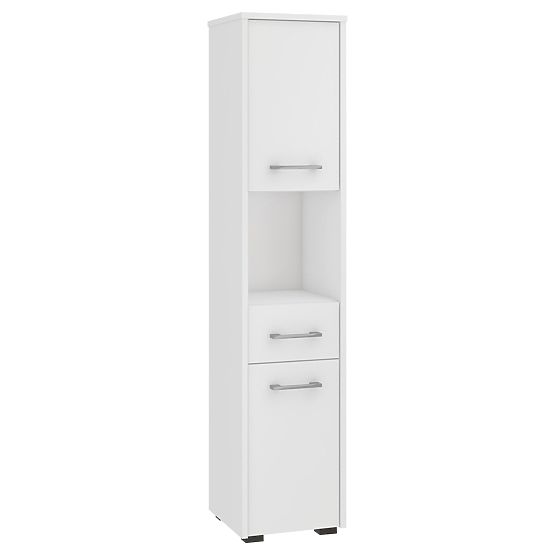 KÚPEĽŇOVÝ REGÁL FIN STĹP 30 2D 1SZ 1W 140cm PK BIELY