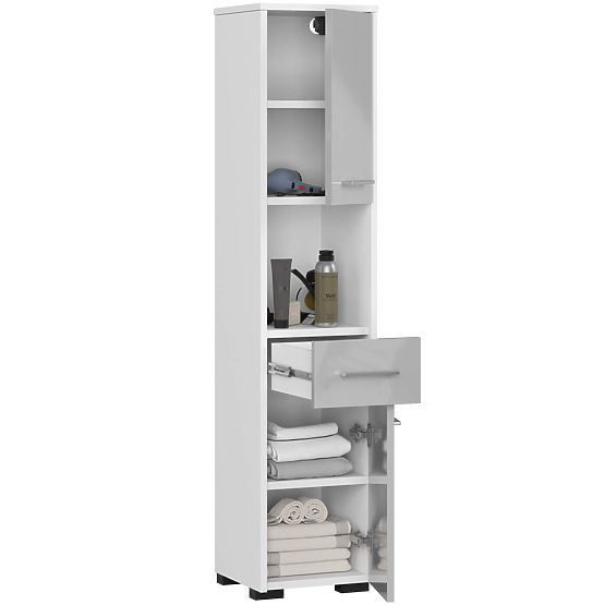 KÚPEĽŇOVÝ REGÁL FIN STĹP 30 2D 1SZ 1W 140cm PK METALIK LESK