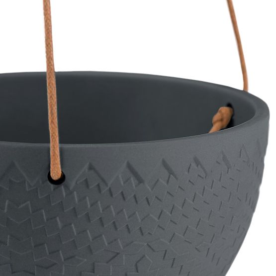 Kvetináč LOKAI čierna farba boho štýl do interiéru ameliahome