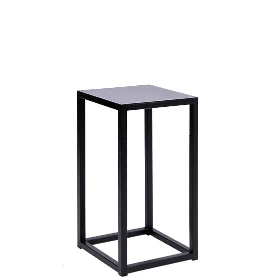 Kvetinový stojan Piatto loft 40 cm čierny