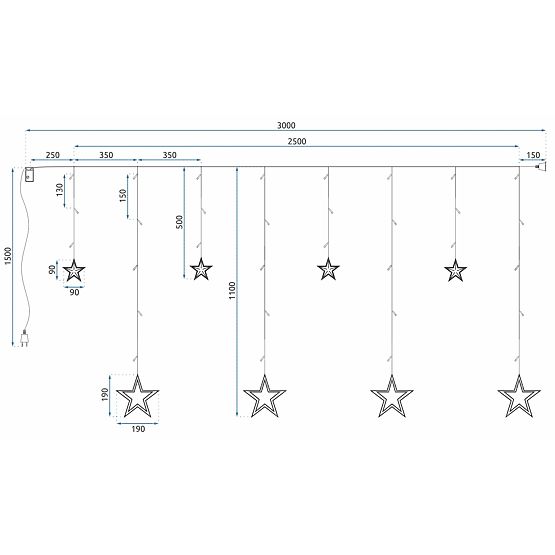 LED Záves s Diaľkovým Ovládaním GL2004