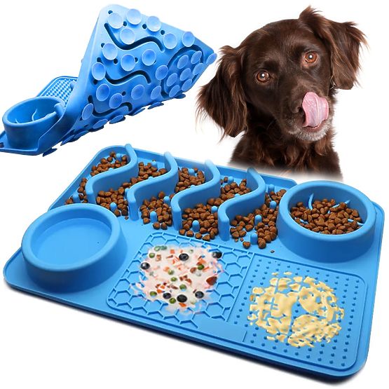 LICK MAT SPOMAĽUJÚCA JEDLO MODRÁ