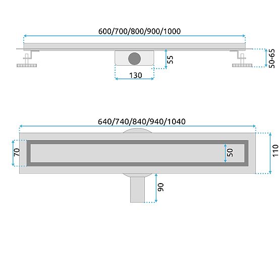 Lineárny odtok REA Neox pre ZLATÝ 90