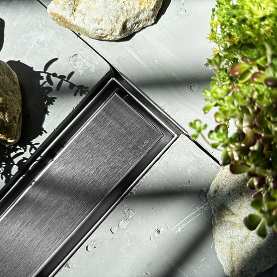 Líniový odtok REA NEOX PRO Kartáčovaná oceľ 50