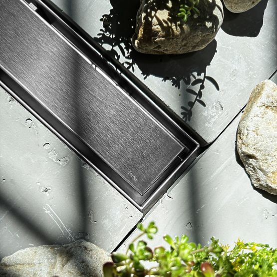 Líniový odtok REA NEOX PRO Kartáčovaná oceľ 50