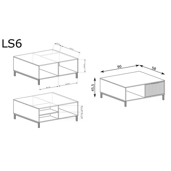 LINKaSTYLE konferenčný stolík LS6 kašmír