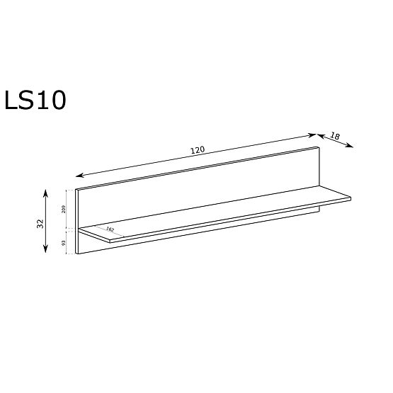 LINKaSTYLE polica LS10 kašmír