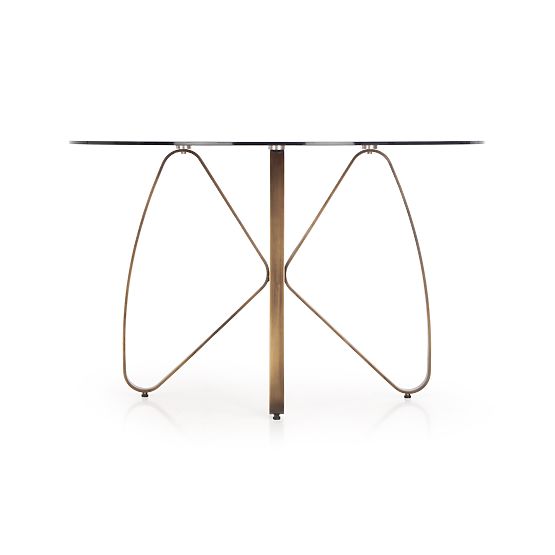 LUNGO stôl zlatý antický / hnedý (2p=1ks)