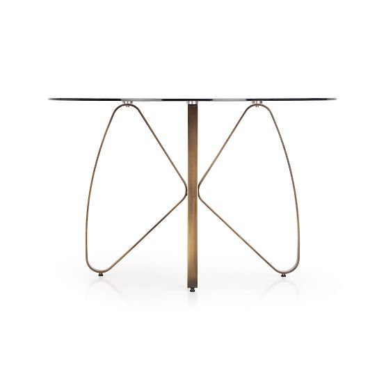 LUNGO stôl zlatý antický / hnedý (2p=1ks)