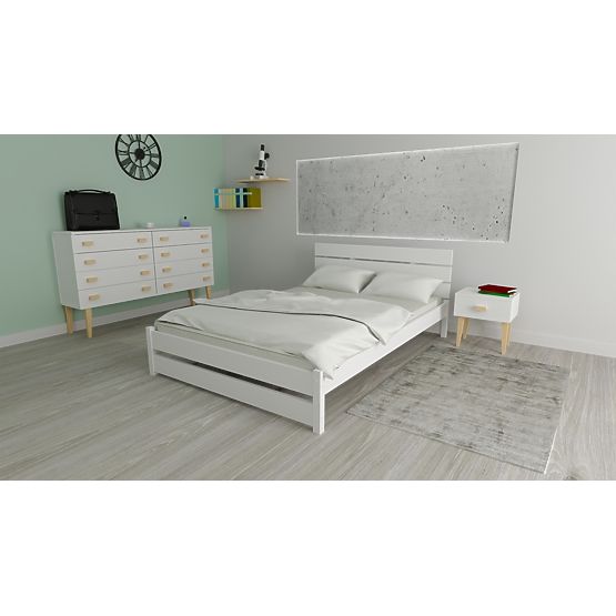Manželská posteľ Max 200 x 180 cm - biela