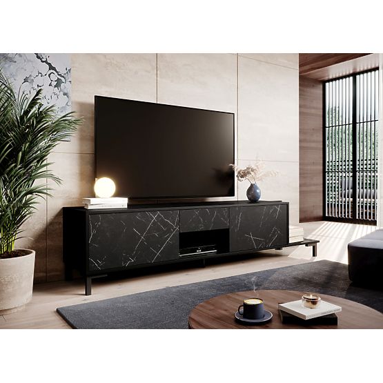 MARMO TV stolík 2D1S1K čierny