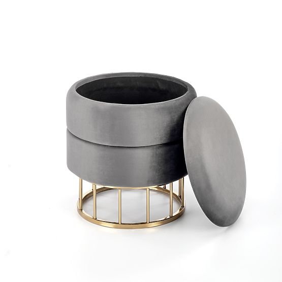 MINTY pufa sivá / zlatá (1p=1ks)