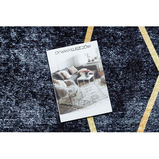 MIRO 51233.810 umývací koberec Geometrická protišmyková - tmavosivý