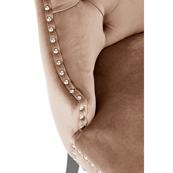 MIYA stolička čierna / poťah: béžová (1p=2ks)