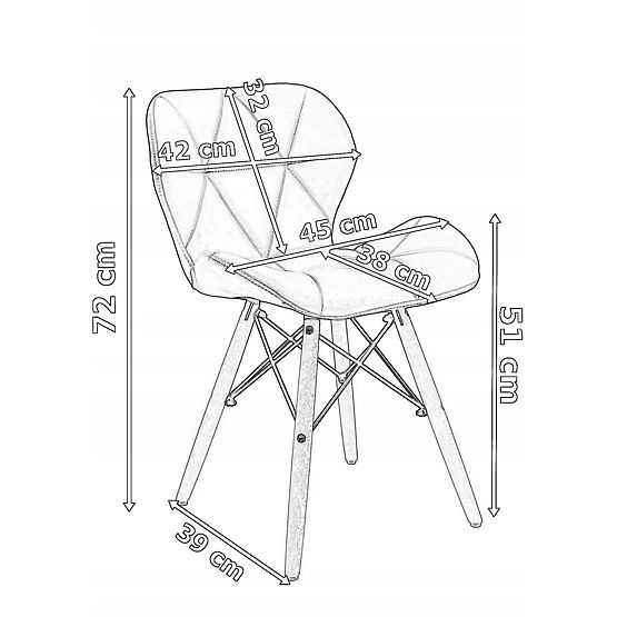 Moderná čalúnená stolička MURET čierna