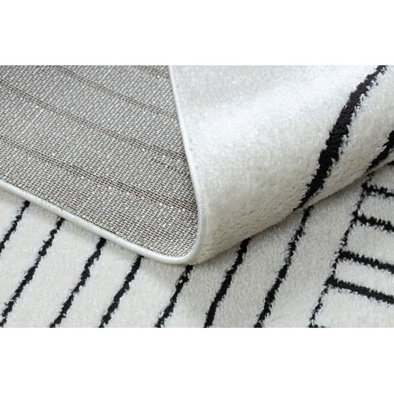 Moderný koberec MODE 8587 geometrická krémová / čierna