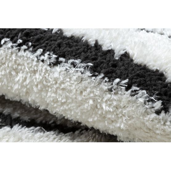 Moderný koberec MODE 8587 geometrická krémová / čierna