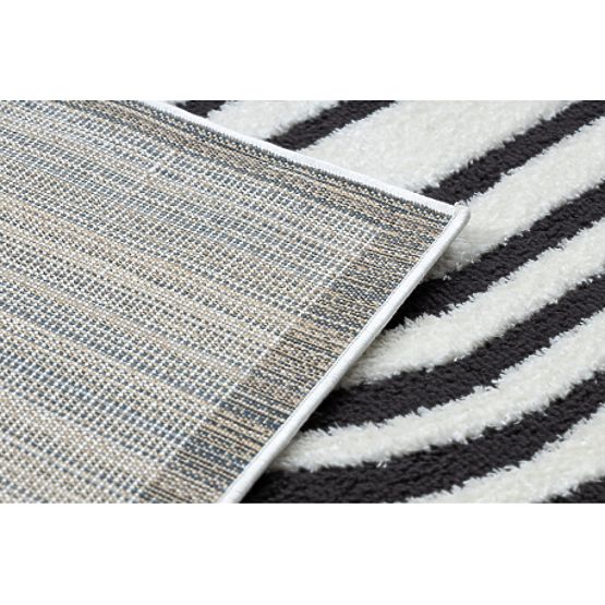 Moderný koberec MODE 8597 geometrická krémová / čierna