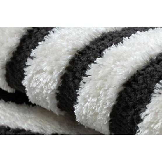 Moderný koberec MODE 8597 geometrická krémová / čierna