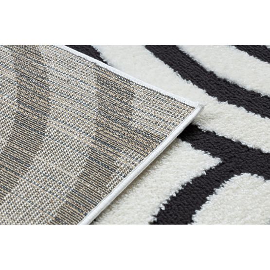 Moderný koberec MODE 8629 mušle krémová / čierna