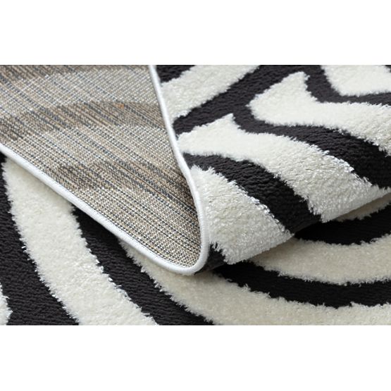 Moderný koberec MODE 8629 mušle krémová / čierna