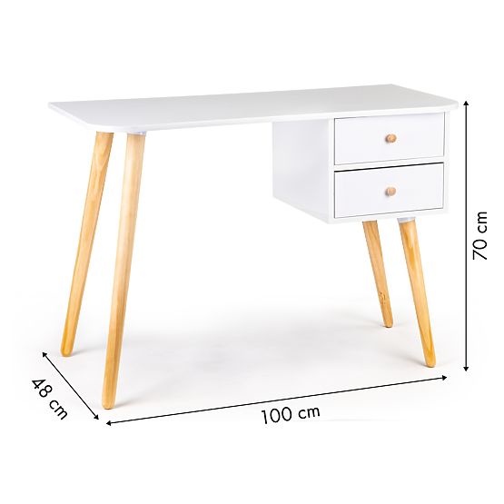 Moderný počítačový stôl s 2 zásuvkami MODERNHOME