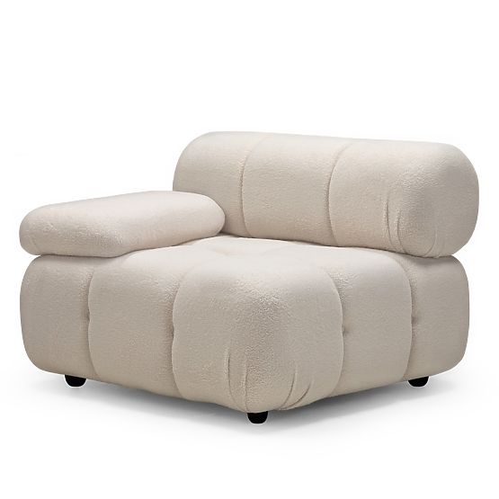 Modul ľavostranný Fluf Big svetlo béžový, boucle