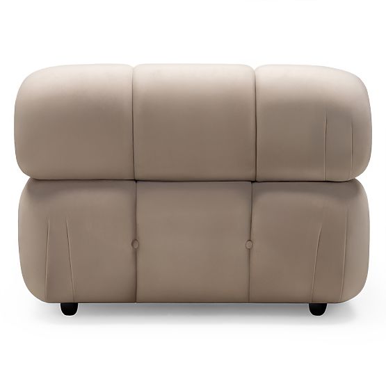 Modul ľavostranný Fluf Big svetlo béžový, zamatový