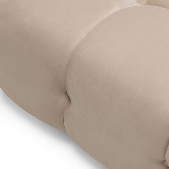 Modul ľavostranný Fluf Big svetlo béžový, zamatový