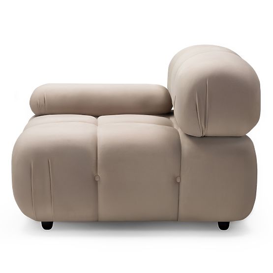 Modul ľavostranný Fluf Big svetlo béžový, zamatový