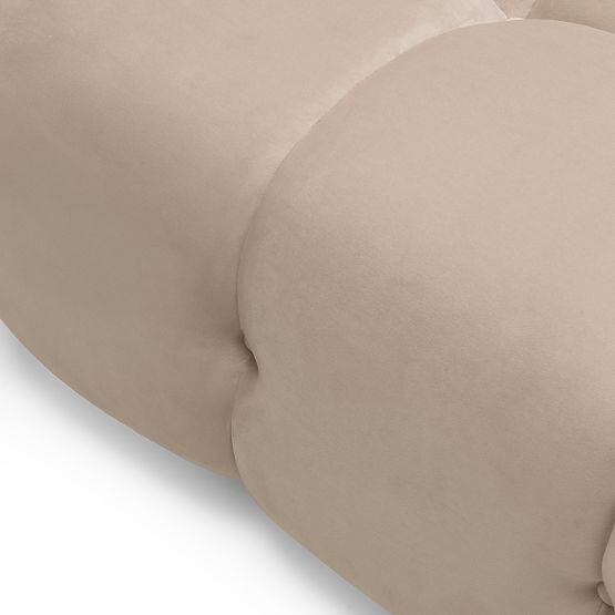 Modul ľavostranný Fluf Big svetlo béžový, zamatový