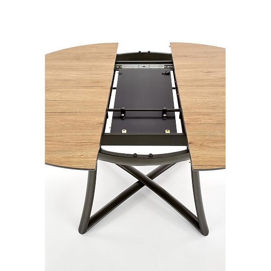 MORETTI rozkladací stôl doska - zlatý dub / sivý, nohy - antracit (2p=1ks)