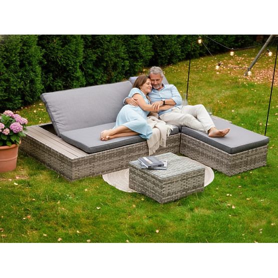 Multifunkčná posteľ z technoratanu DIABOLICO