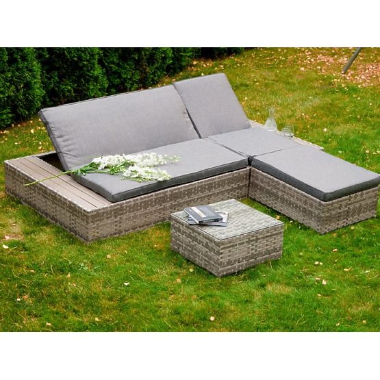 Multifunkčná posteľ z technoratanu DIABOLICO