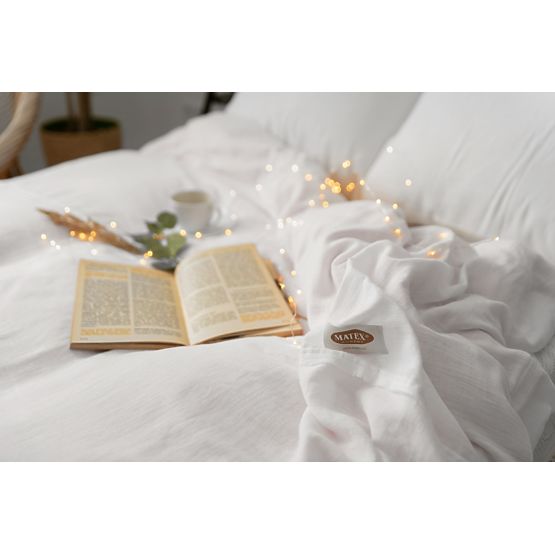 Mušelínové obliečky 140x200 cm + 70x90 cm biele