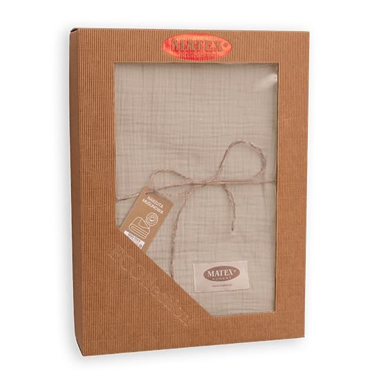 Mušelínový prehoz na posteľ 210x240 svetlo béžový