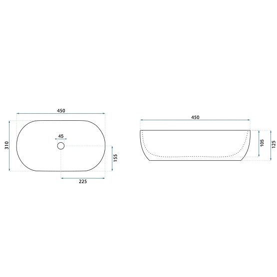 Nábytkové umývadlo Rea Amelia 45
