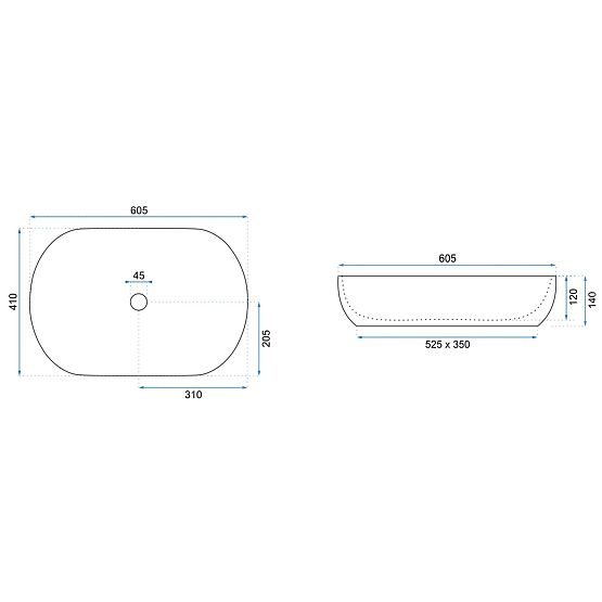 Nábytkové umývadlo Rea CLEO 61 BEIGE MATT