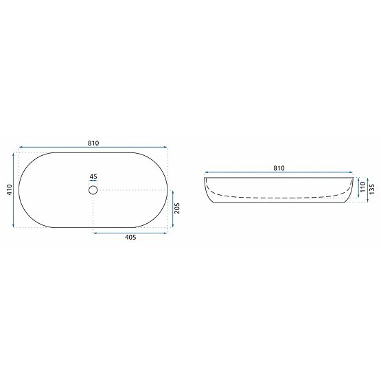 Nábytkové umývadlo REA CLEO 81 Marmo Shiny