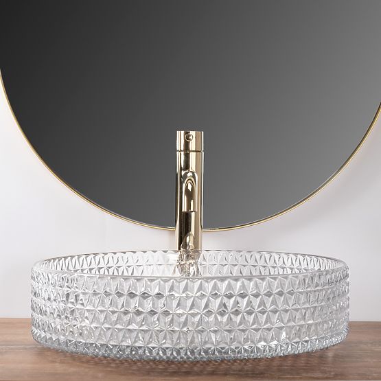 Nábytkové umývadlo Rea Cristal Transparent 39