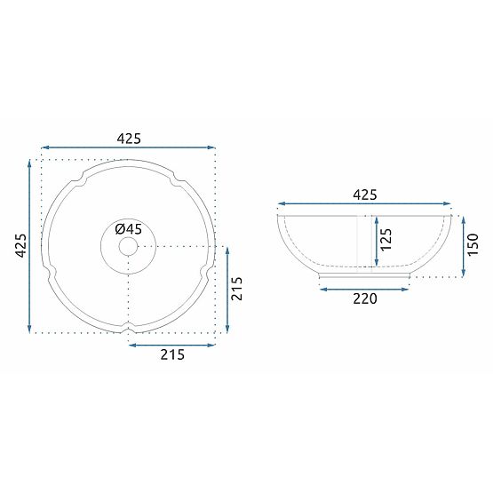 Nábytkové umývadlo Rea Felicia
